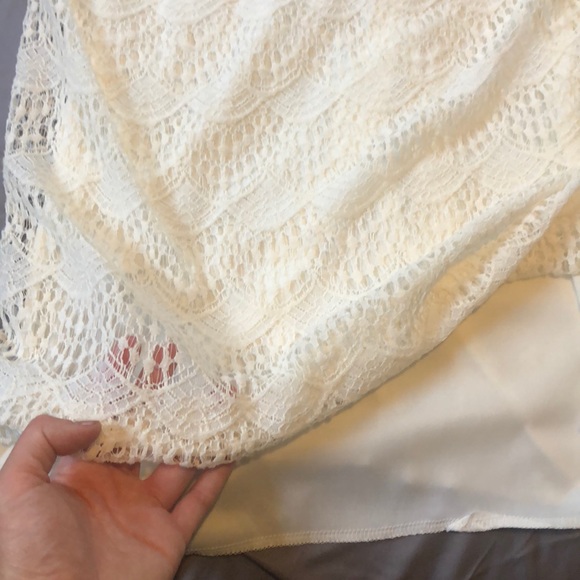 *sold on Merc* White Lace Dress NWT - Picture 6 of 6